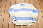 Vintage 1990s Gimmie Intl. Embroidered Flower Collared Sweatshirt