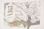 Vintage 1990s Tie One On Souvenir Fishing T-Shirt Men's L  Fish Destination Shirt  90s Single Stitch Graphic Tee  Made in USA