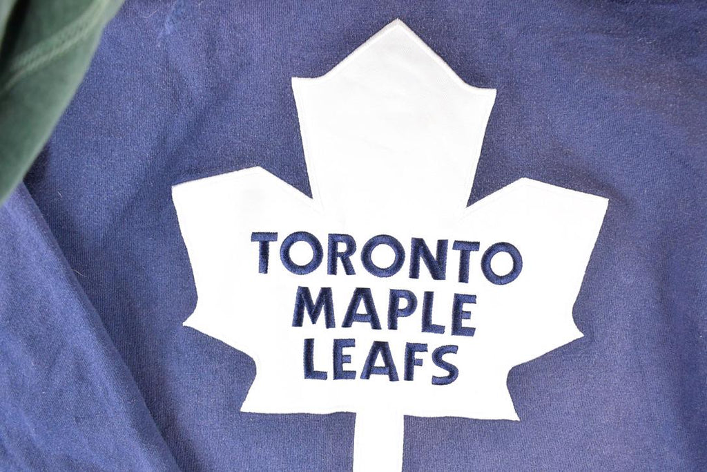 Vintage 1990s Toronto Maple Leafs NHL Hockey Hoodie Sweatshirt Mens S