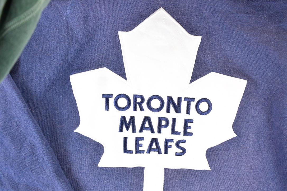Vintage 1990s Toronto Maple Leafs NHL Hockey Hoodie Sweatshirt Mens S