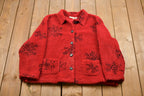 Vintage 1990s Fleece Button Up Sweater