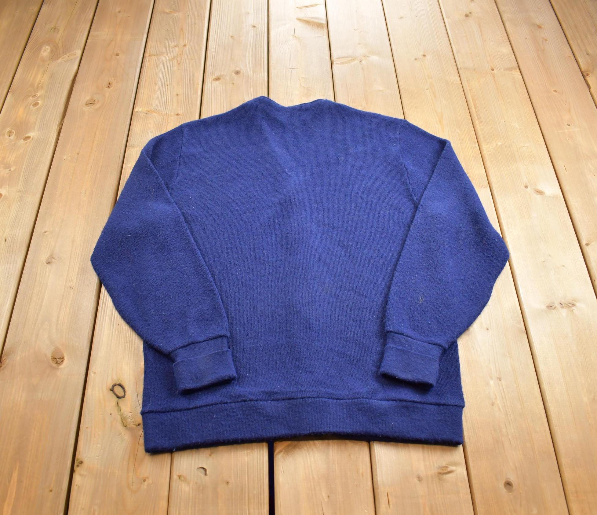 Vintage 1980s IZod Lacoste Alligator Knit Embroidered Cardigan Sweater Made In USA
