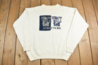 Vintage 1990s Structure Embroidered Knit Crewneck Sweater