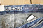 Vintage Deadstock Y2K Grace LA Bedazzled Low Rise Jeans Women's Size 27 x 32
