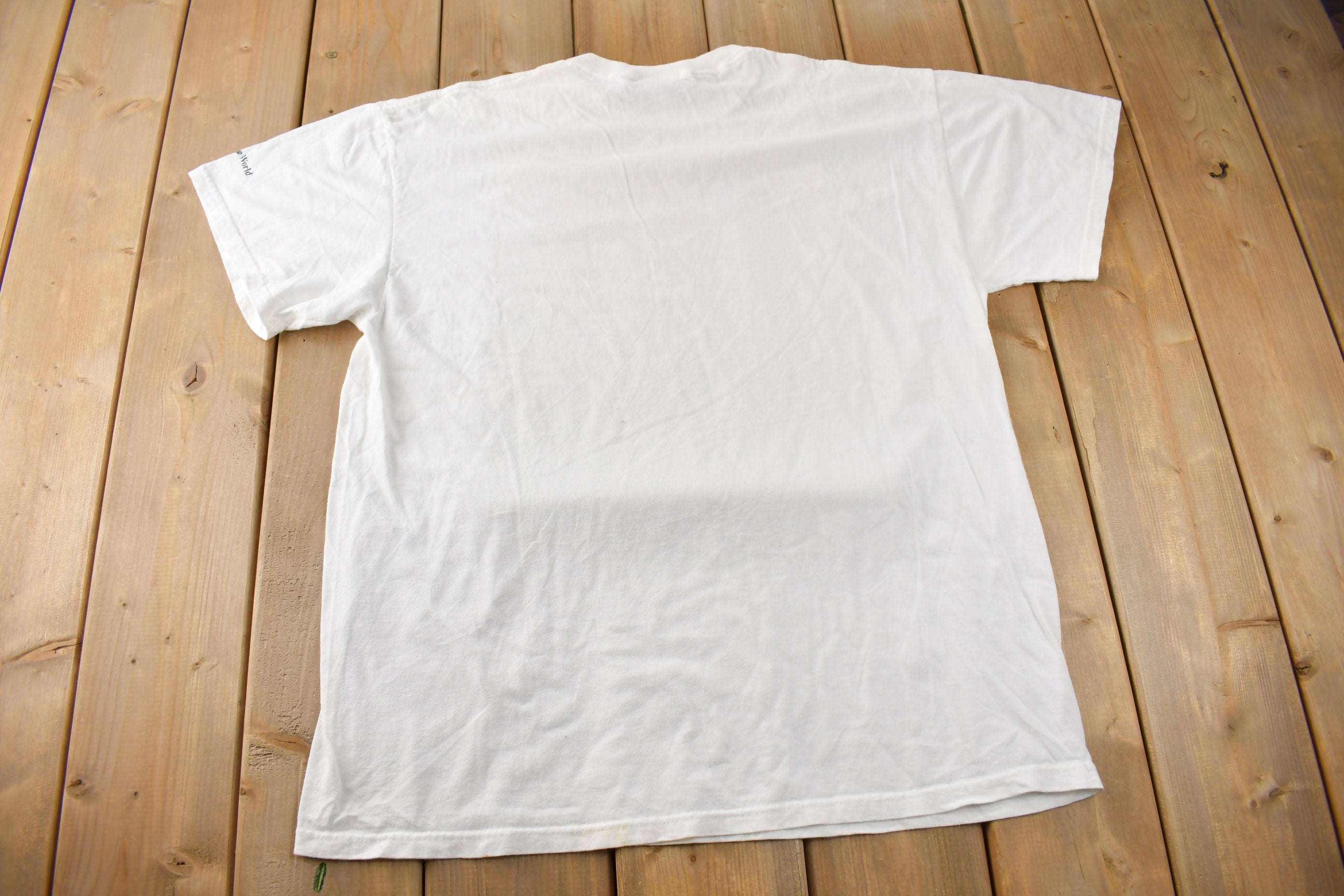 Vintage 1990s Disney Peace Love And Mickey Mouse Graphic T-Shirt Made In USA Size Xl