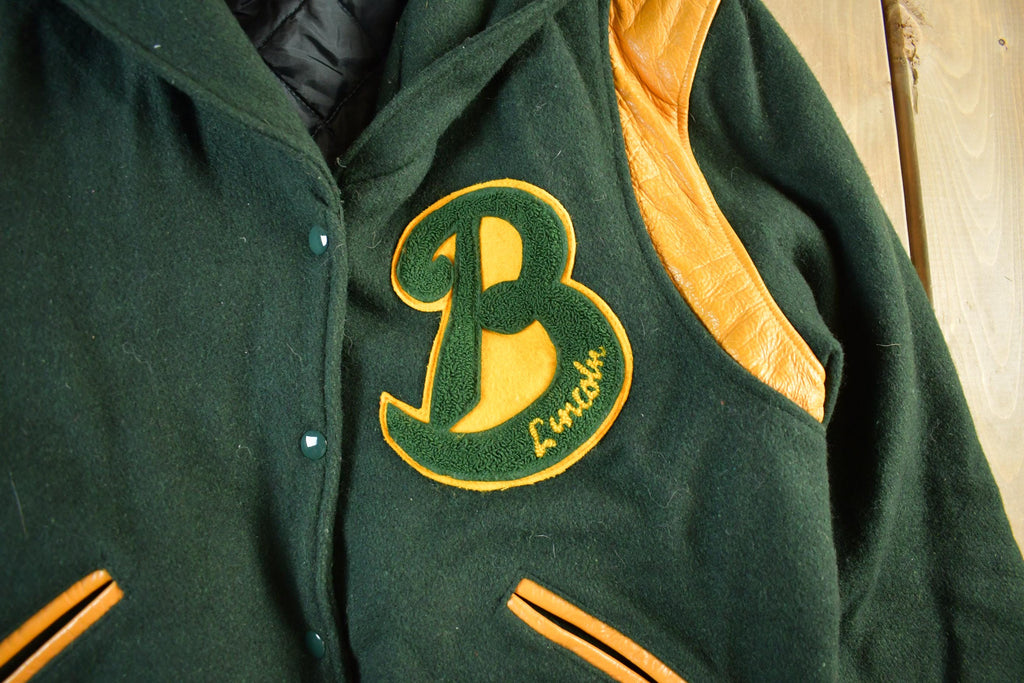 Vintage 1980s Trophy Jackets Lincoln Bears Collegiate Wool Letterman Varsity Jacket Youth XL