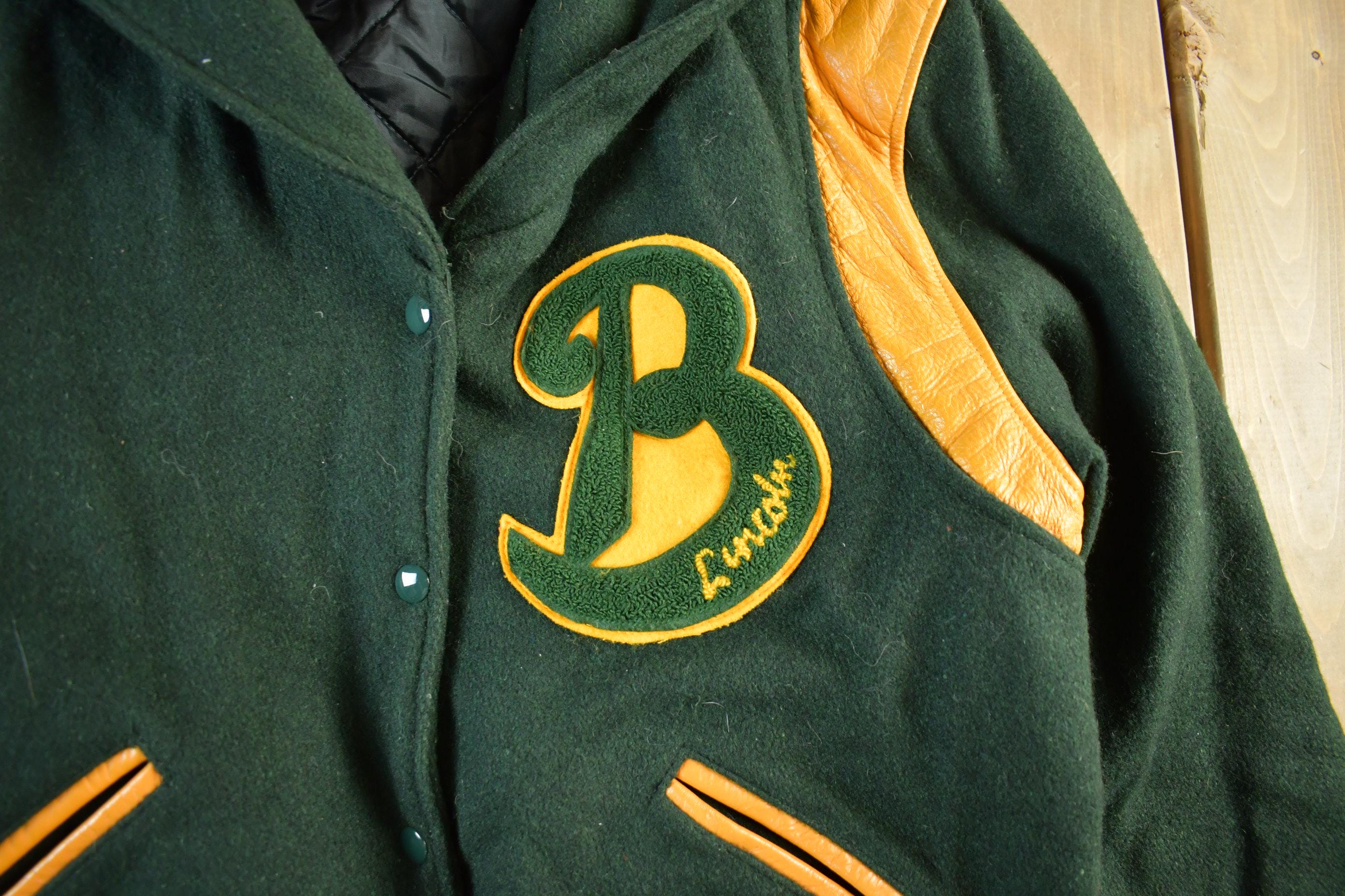 Vintage 1980s Trophy Jackets Lincoln Bears Collegiate Wool Letterman Varsity Jacket Youth XL