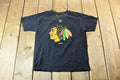 Vintage 1990s Reebok Chicago Blackhawks NHL Hockey Logo Graphic T-Shirt