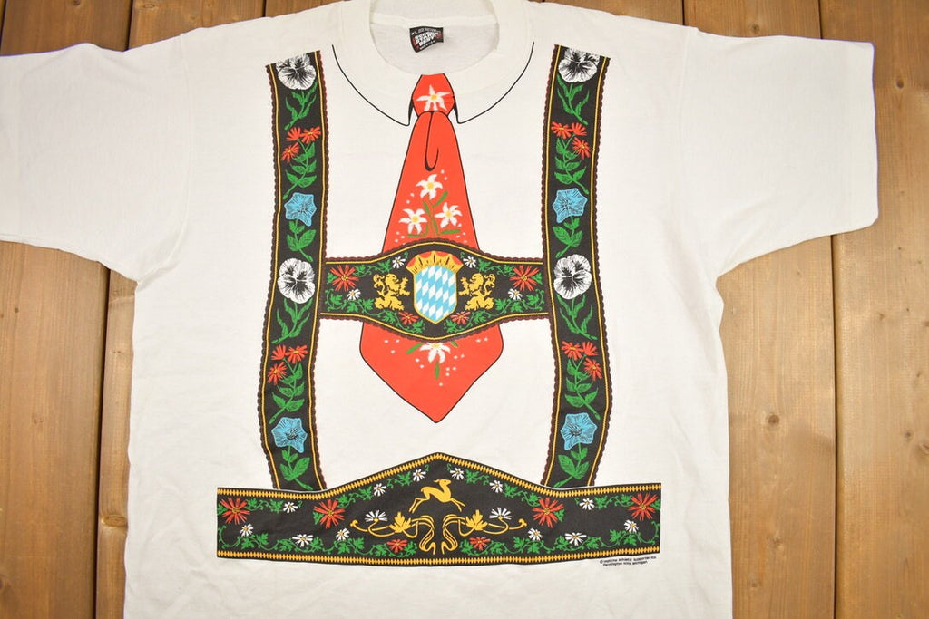 Vintage 1990s Festive Santa Claus Graphic T Shirt