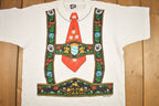 Vintage 1990s Festive Santa Claus Graphic T Shirt