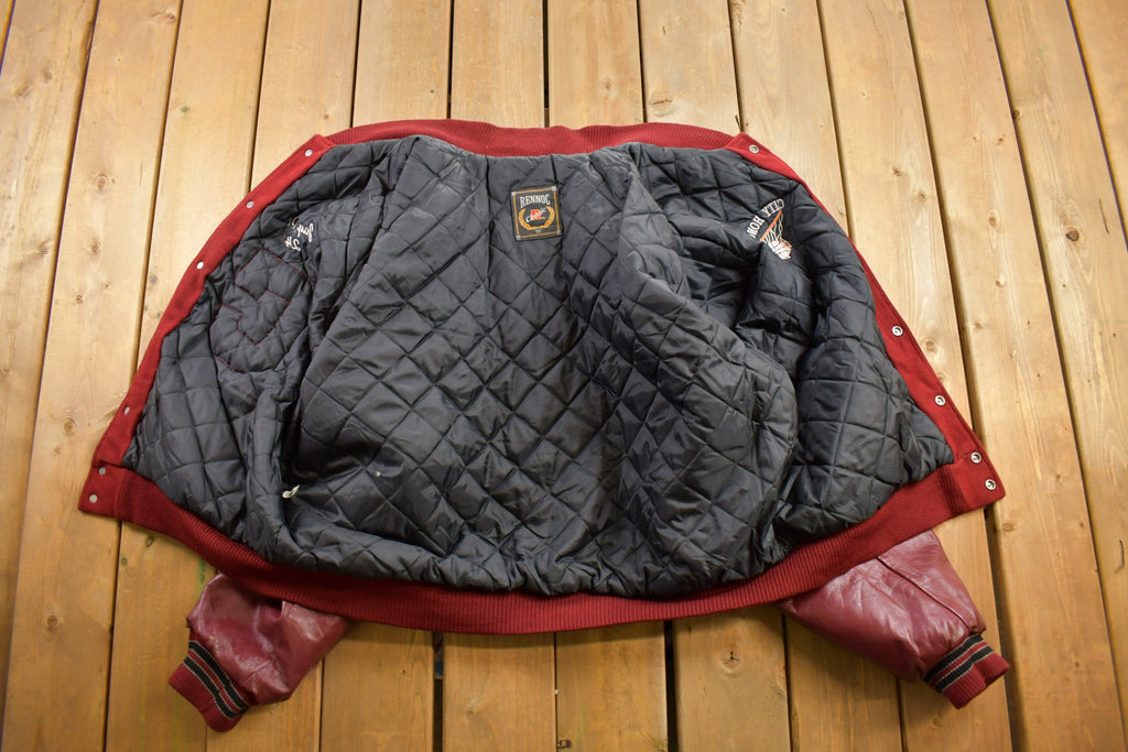Vintage 1980s City Honors Leather Varsity Jacket