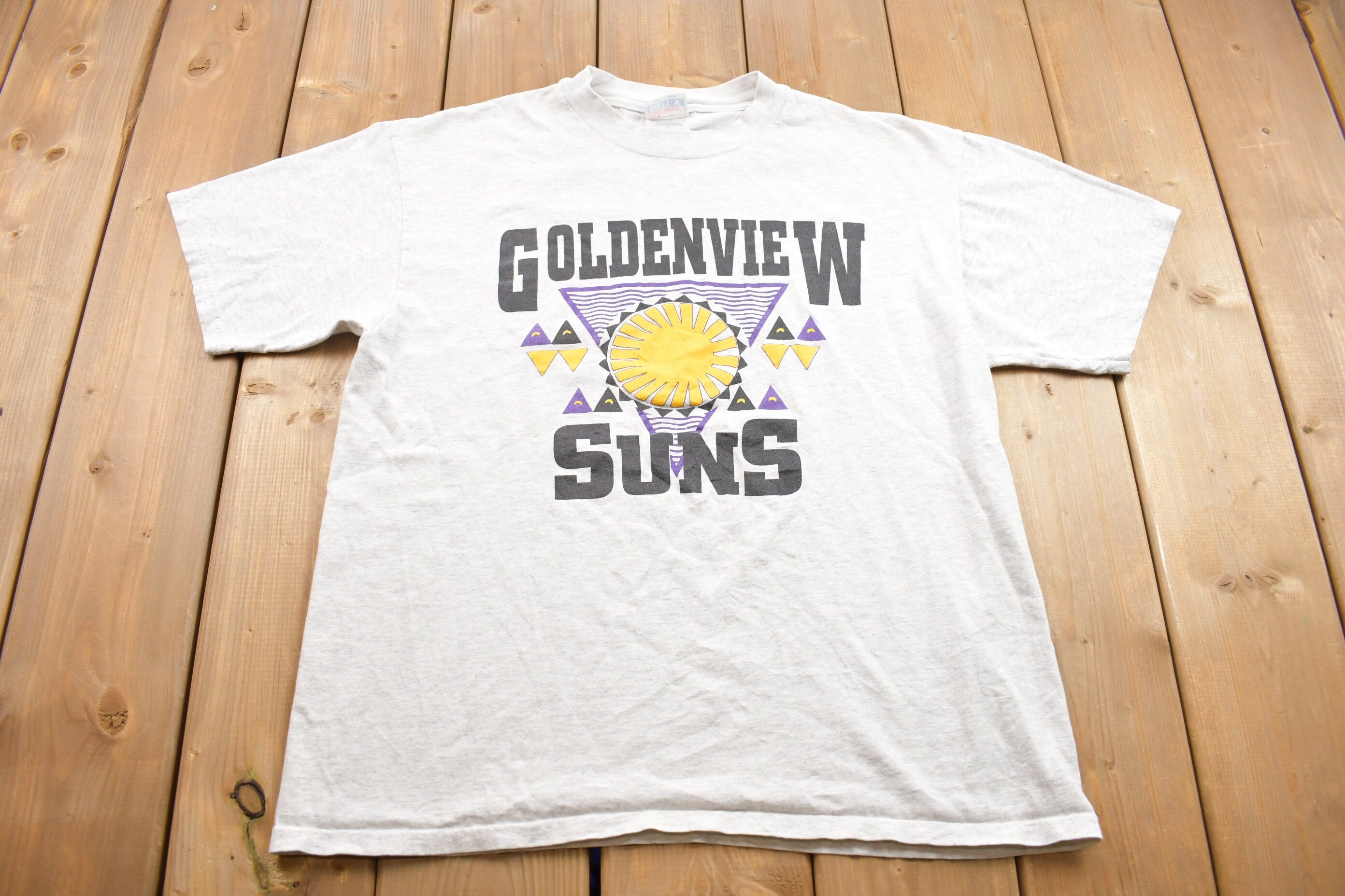 Vintage 1990s Hanes Goldenview Suns Graphic T Shirt