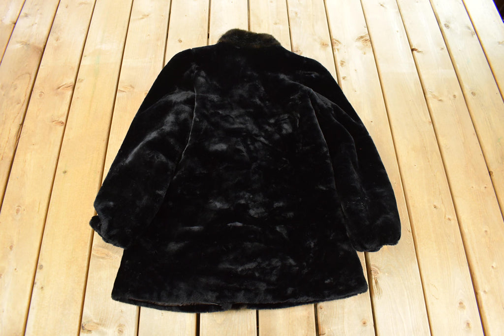 Vintage 1970s Sheered Beaver Fur Coat Women's Small