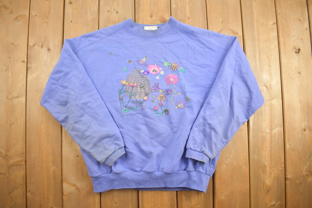 Vintage 1990s Northern Reflections Bumblebees Themed Crewneck Sweatshirt