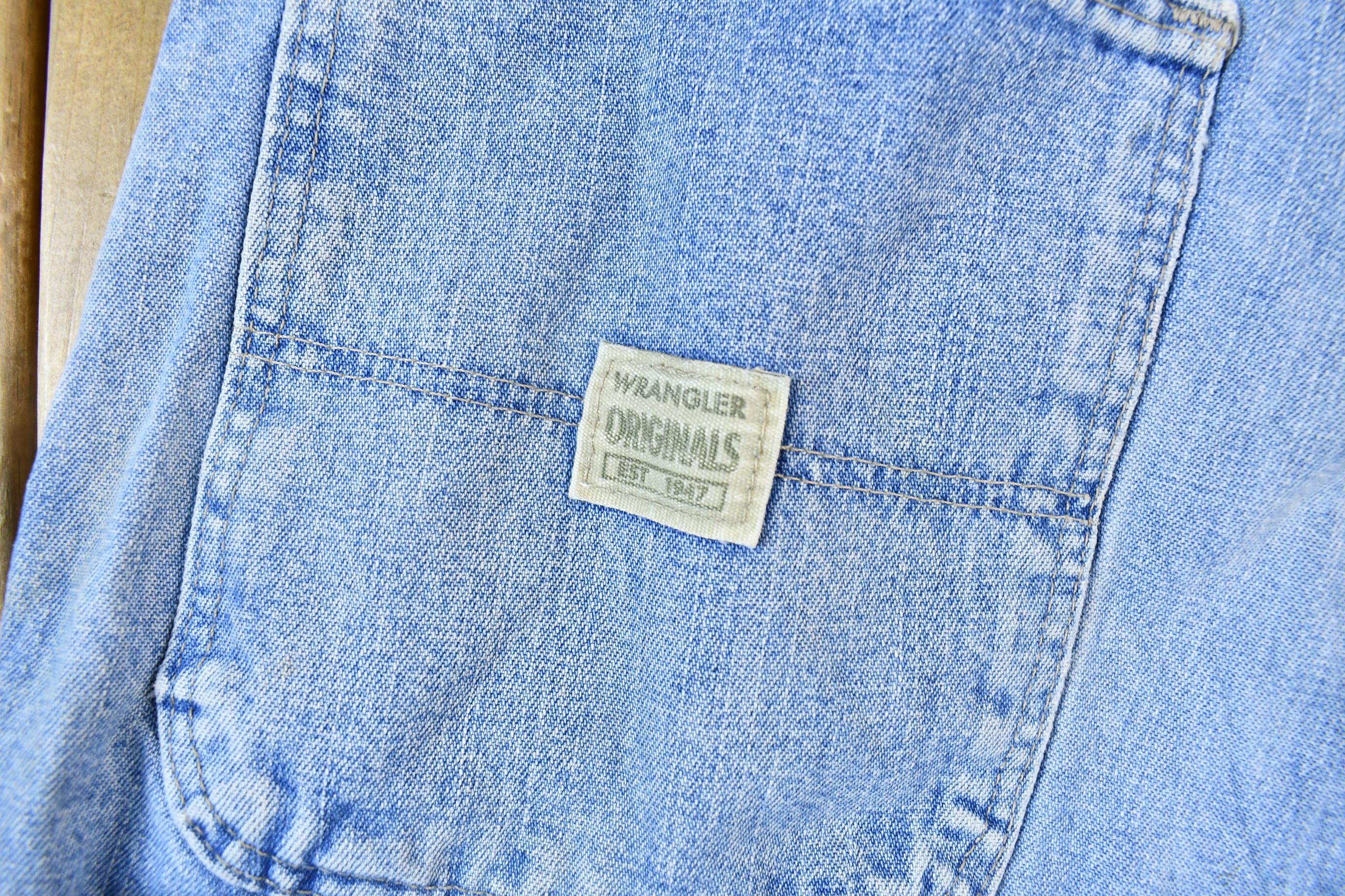 Vintage 2000s Light Wash Wrangler Workwear Denim Jeans Size 32 x 30