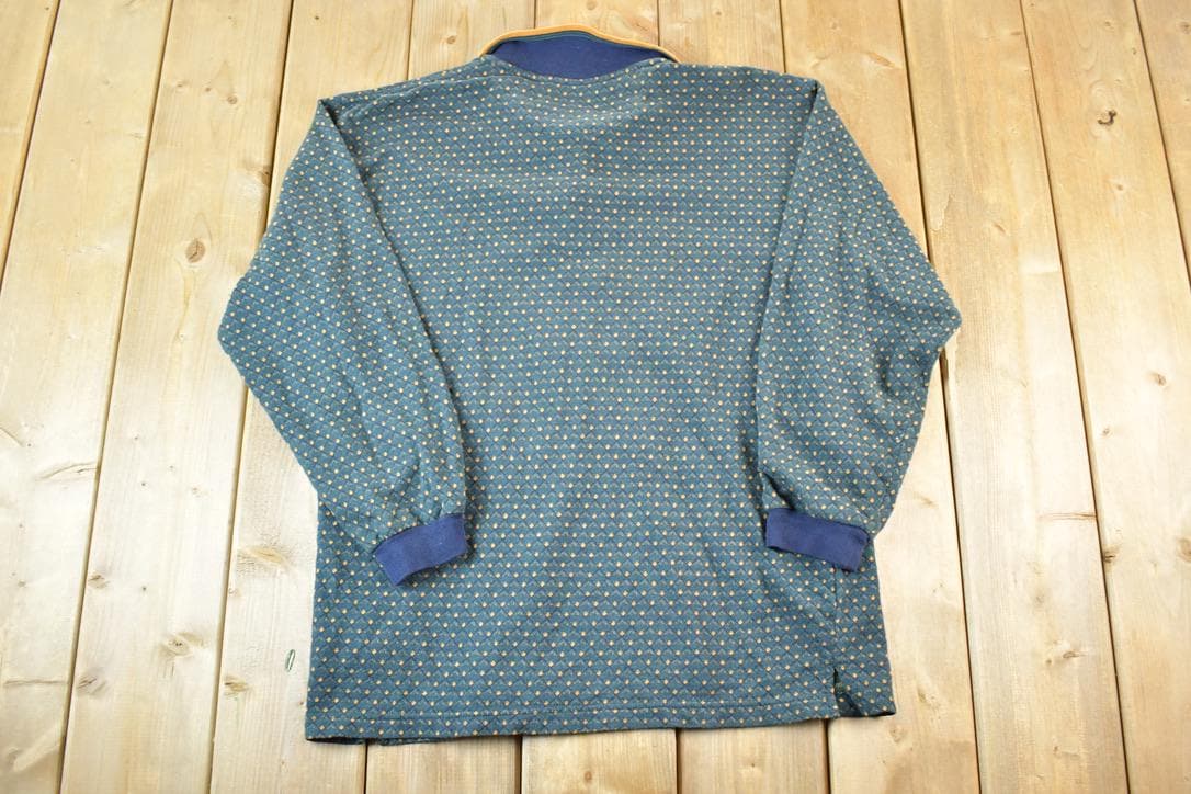Vintage 1990s Pierre Cardin Collared Crewneck Sweatshirt Mens M