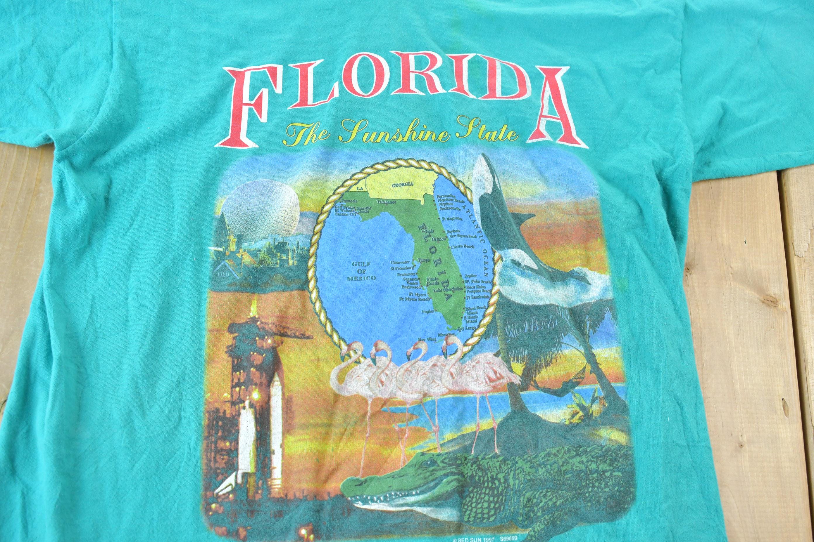Vintage 1990s Single Stitch Florida Graphic T-Shirt