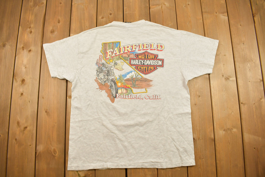 Vintage 1993 Harley Davidson Motorcycle Racing T-Shirt