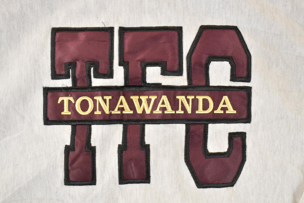 Vintage 1990s Tonawanda TFC University Crossgrain Hoodie Sweater Men's XXXL