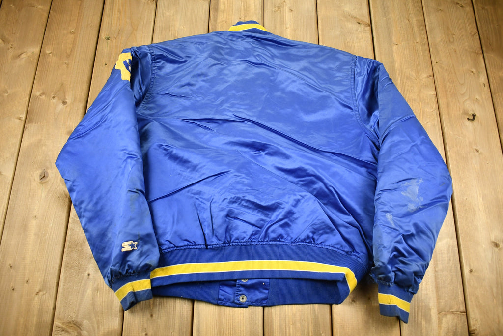 Vintage 1990s Milwaukee Brewers MLB Starter Diamond Collection Satin Bomber Jacket