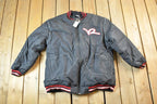 Vintage 1990s Deadstock Rocawear Embroidered Snap Button Hip Hop Satin Jacket Made In USA