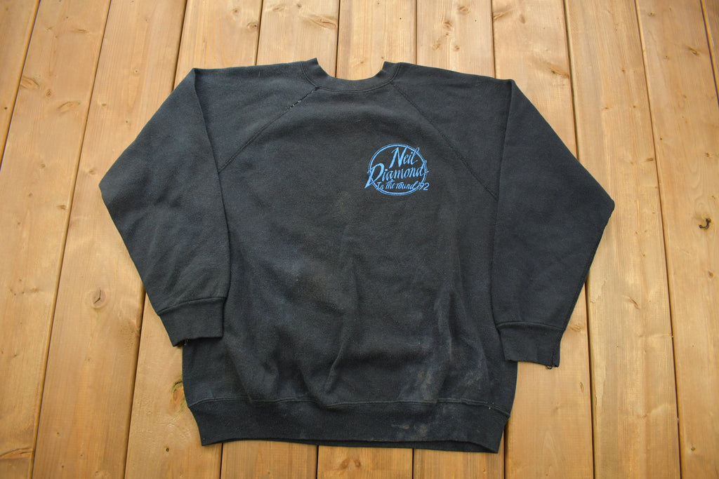 Vintage 1992 Neil Diamond IN The Round Tour Crewneck Sweatshirt