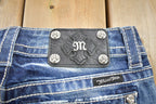Vintage Y2K Miss Me Bedazzled Low Rise Jeans Size 26x34