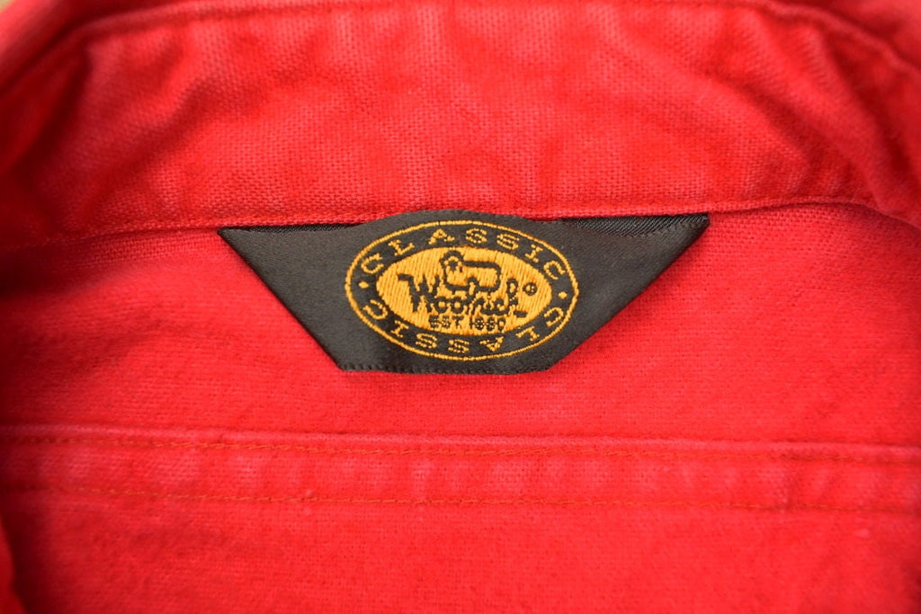 Vintage 1980s Red Woolrich Button Up Shirt Vintage Flannel