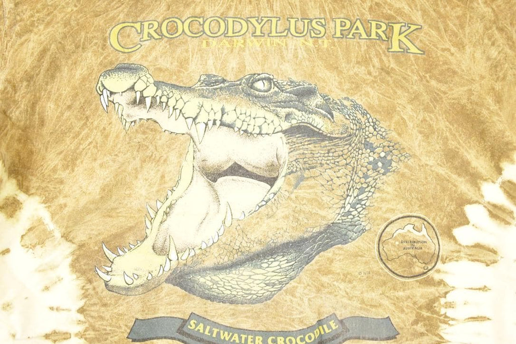 Vintage 1990s Saltwater Crocodile Australia Souvenir T-Shirt Men's L