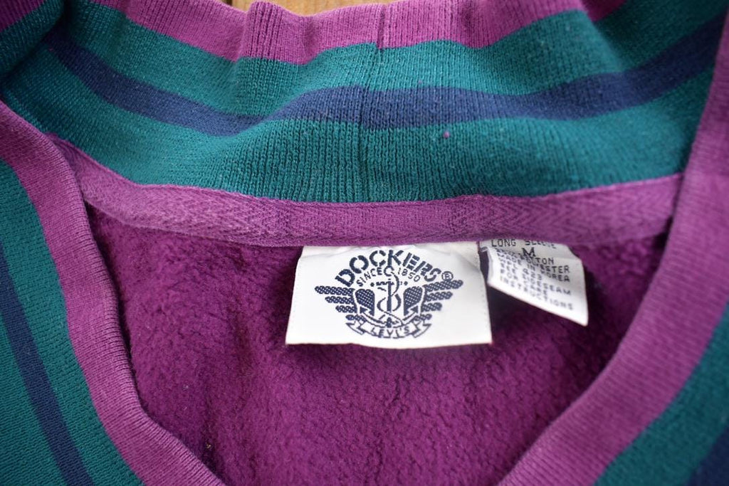 Vintage 1990s Dockers Embroidered V-Neck Sweatshirt