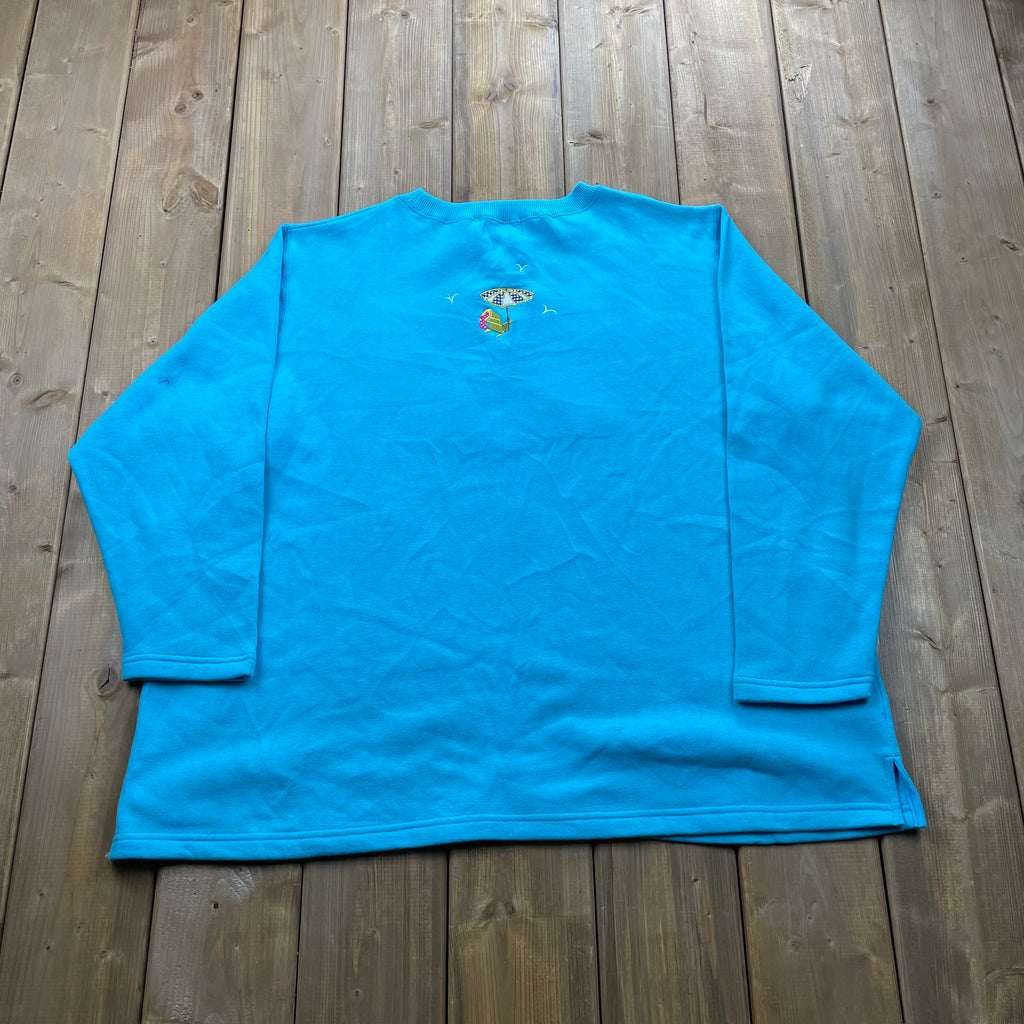 Vintage 90s Beach Embroidered Crewneck