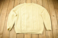 Vintage 1980s The Cod Jigger 3D Cable Knit Crewneck Sweater