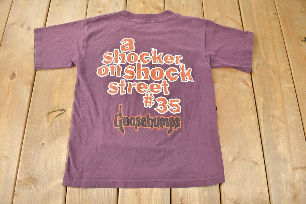 Vintage 1990s Goosebumps #35 A Shocker On Shock Street Single Stitch Graphic T-Shirt Made In USA