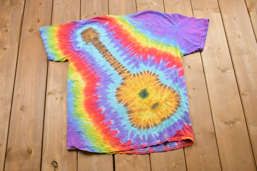 Vintage 1990s Guitar Tie Dye T-Shirt
