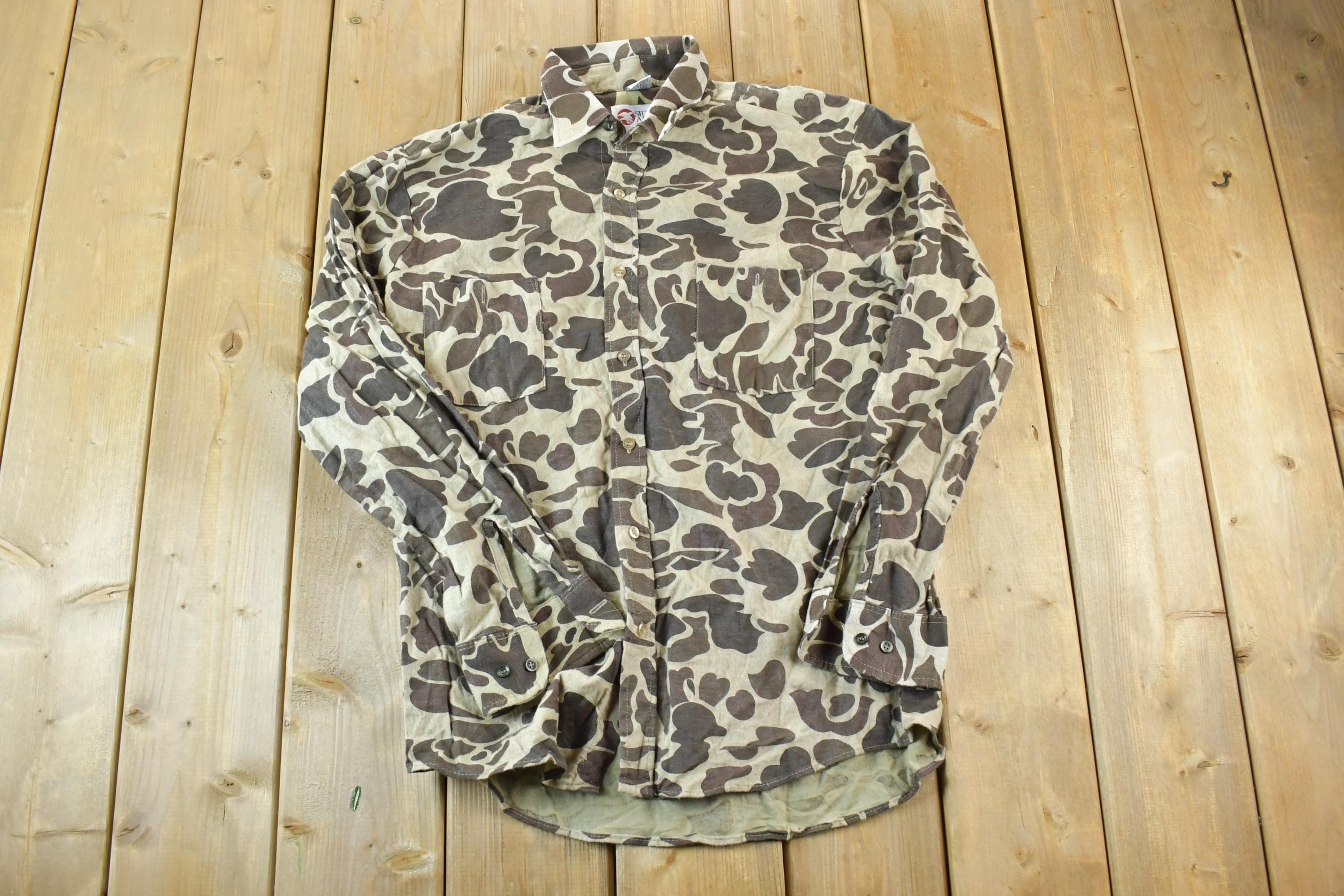 Vintage 1980s Sports Afield Camo Button Up Shirt