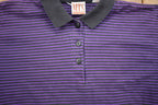 Vintage 1990s Striped Collared T Shirt