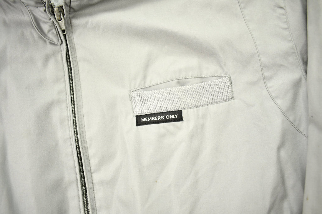 Vintage 1990s Members Only Light Blue Windbreaker Jacket
