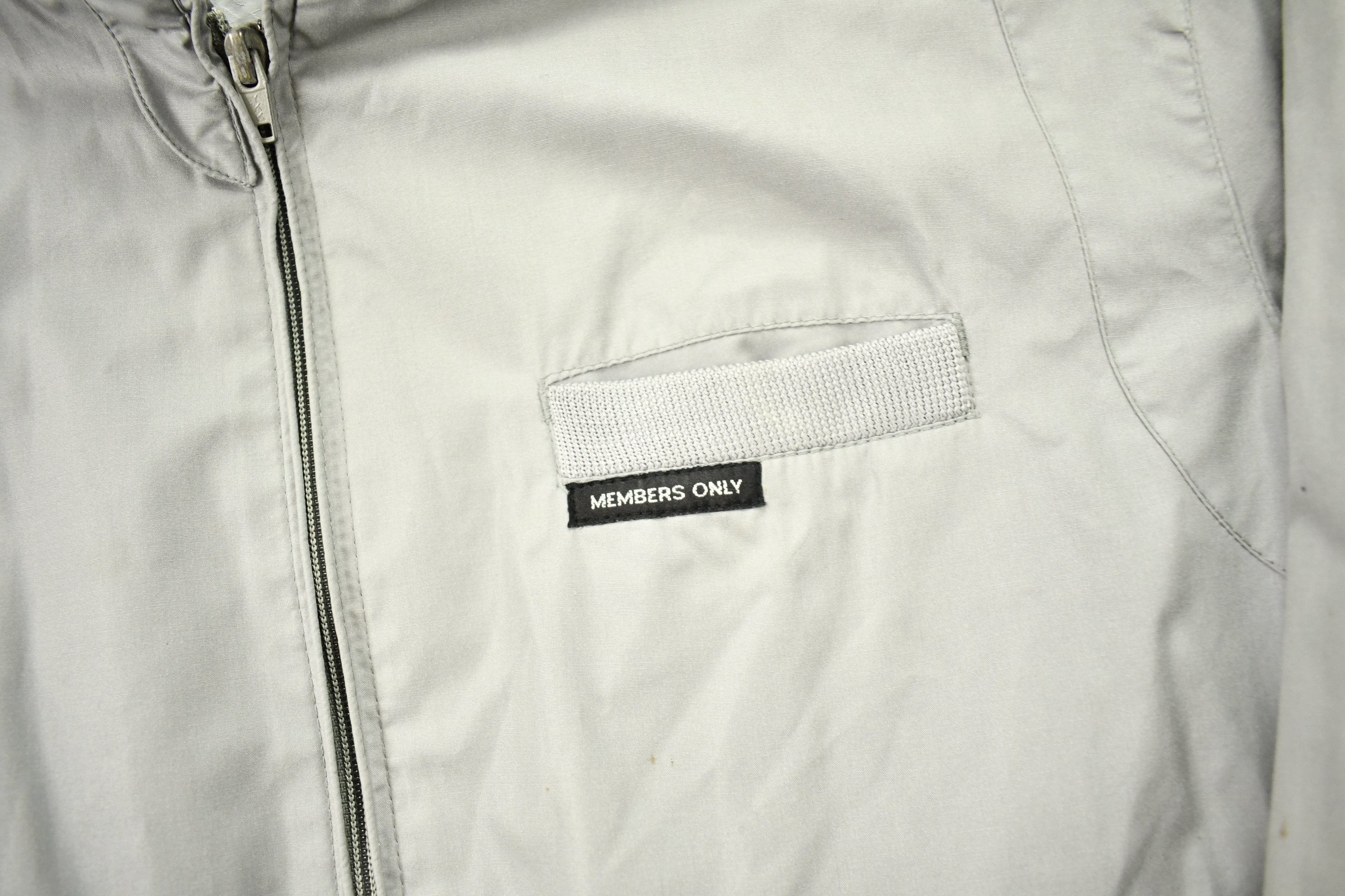 Vintage 1990s Members Only Light Blue Windbreaker Jacket