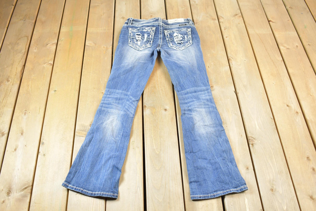 Vintage Y2K Miss Me Bedazzled Low Rise Jeans Size 27x30