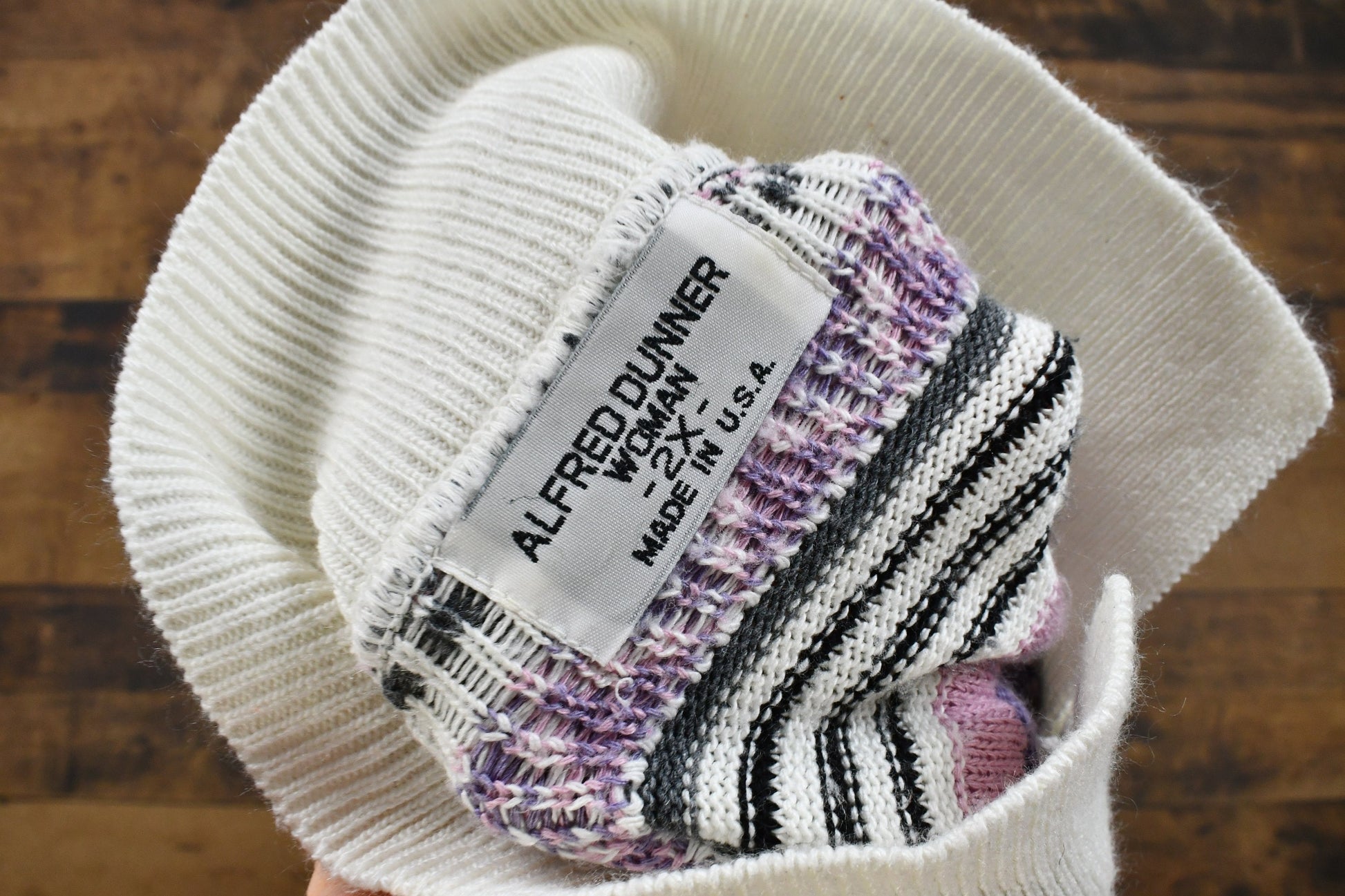 Vintage 1990s Alfred Dunner Womans Collared Knit Sweater /