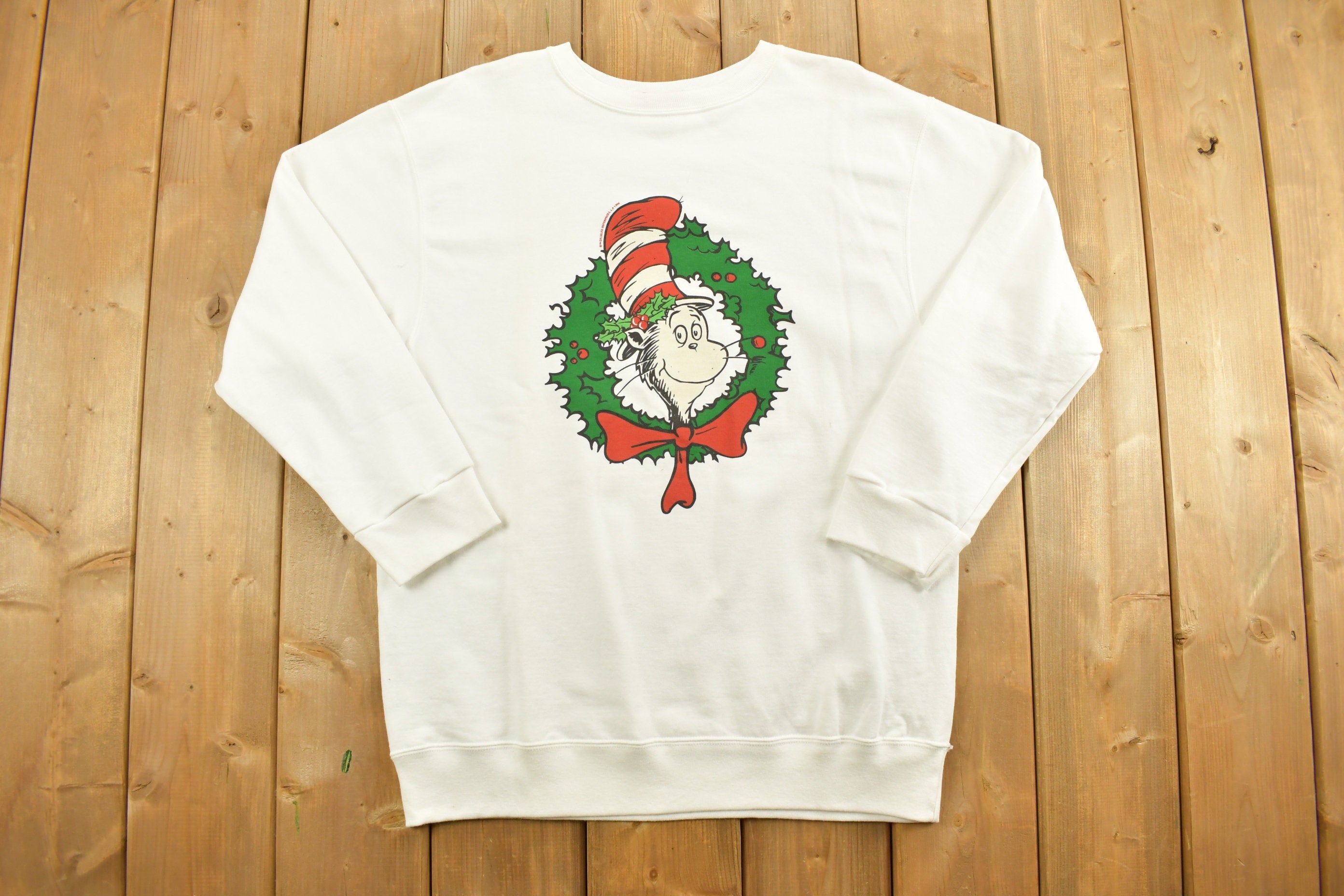 Vintage 1994 Dr Seuss' Cat In The Hat Christmas Sweater