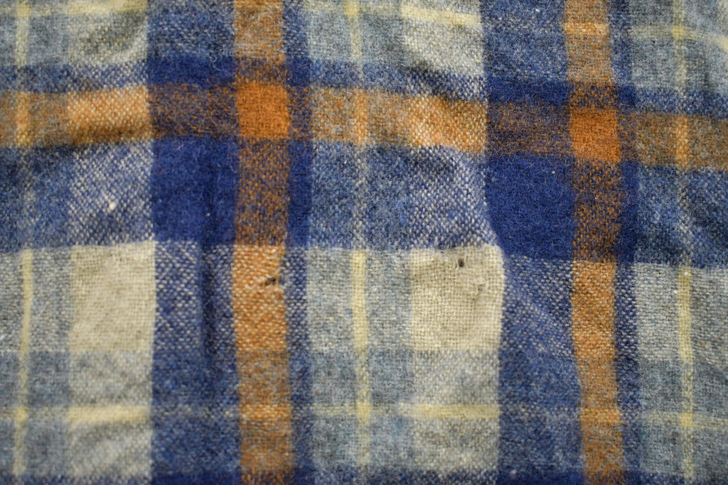 Vintage 1990s Sears Reprocessed Wool Plaid Flannel Button Up Shirt