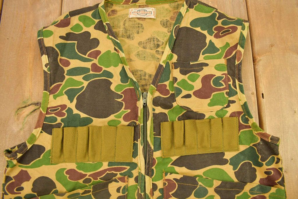 Vintage 1970s Saf T Bak Camo Hunting Vest