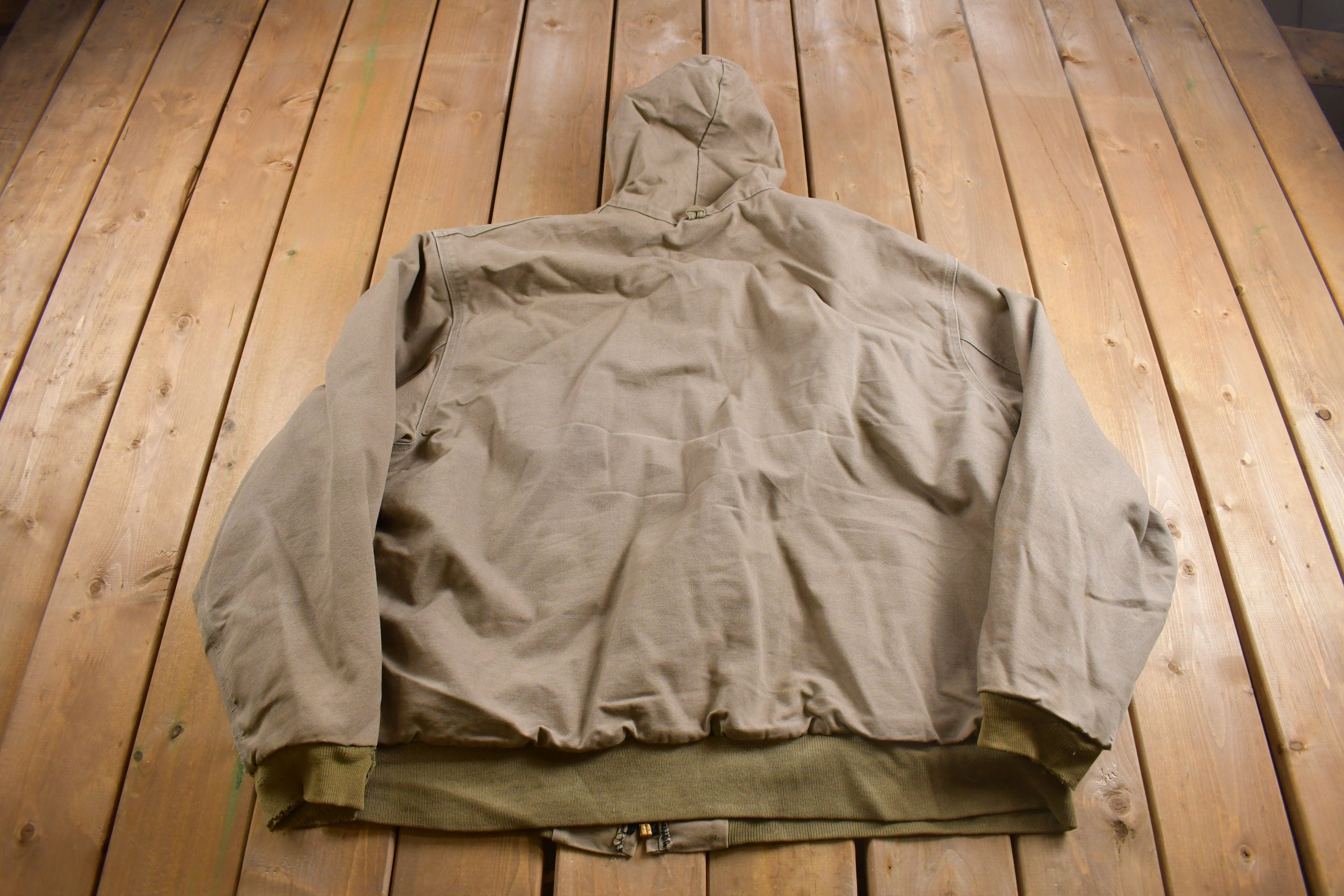 Vintage 1990s Carhartt Hooded Cinched Active Jac Work Jacket