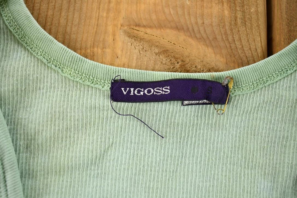 Vintage 2000s Sea Foam Green Ribbed Vigoss Tube Top