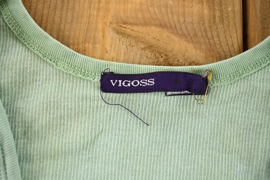 Vintage 2000s Sea Foam Green Ribbed Vigoss Tube Top