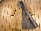 Vintage 1980s Shearling Suede Leather Coat