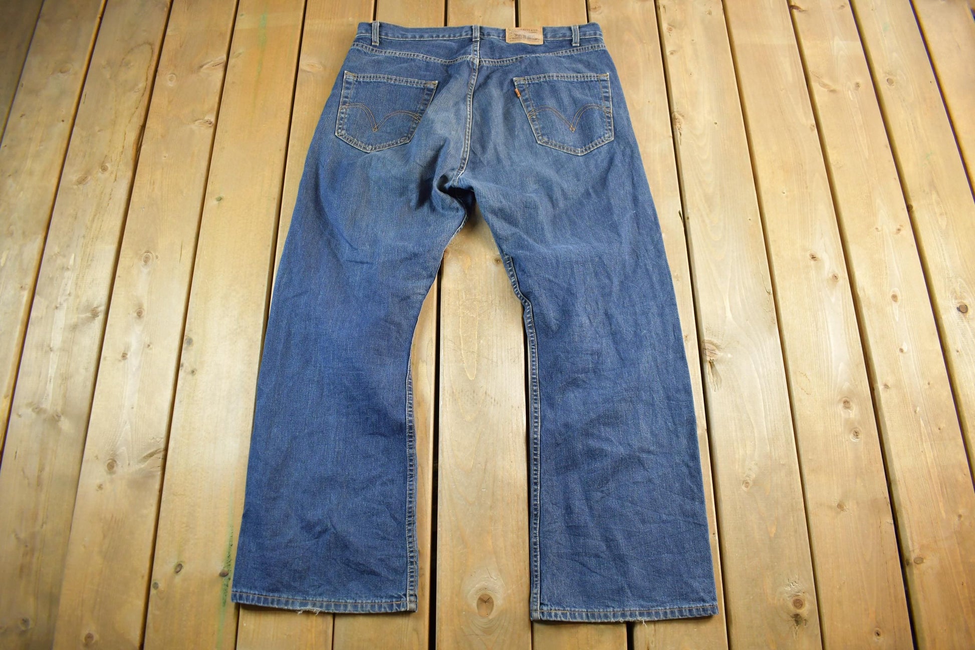 Vintage 1980s Levi's Orange Tab Bell Bottom Flare Denim Jeans Men's Size 38 x 31