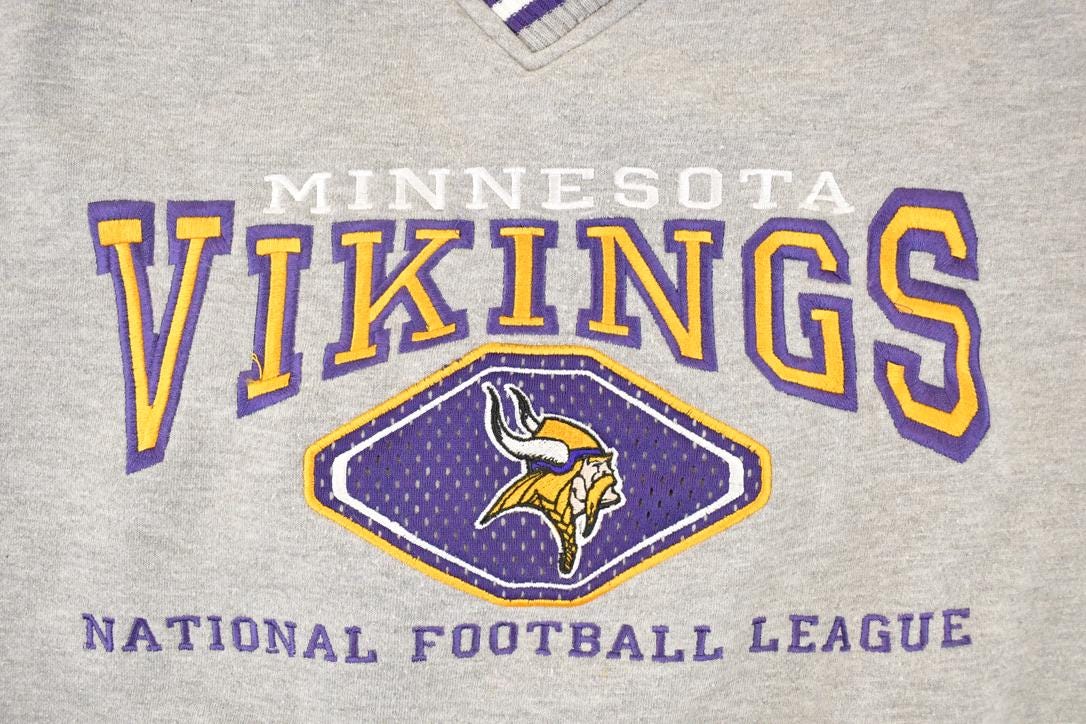 Vintage 1990s Leesport Minnesota Vikings NFL Crewneck Sweatshirt Men's XXL