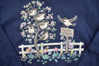 Vintage 1990s morning Sun Birds Cute Crewneck Sweater